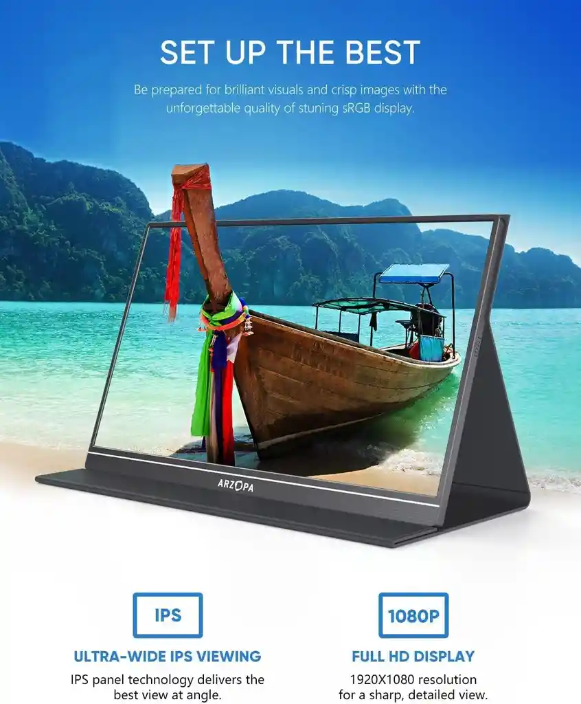 Monitor Portatil 15.6 Pantalla Ultradelgada Mac Xbox Ps4 Win
