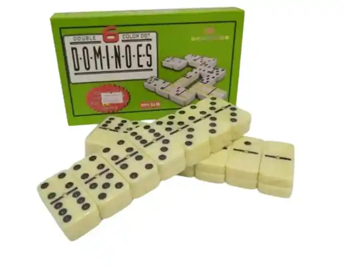 Domino 28 Piezas De Plastico Dominoes Puntos Negros