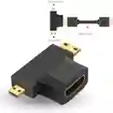 Adaptador Convertidor 3 En 1 Hdmi A Mini Hdmi Y Micro Hdmi