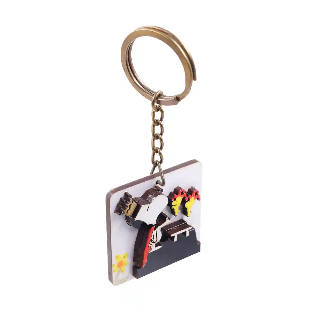 Llavero En Madera Artesanal Snoopy