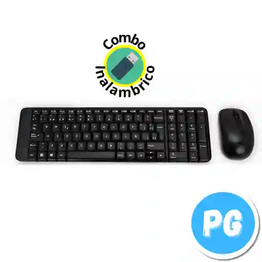 Combo Mouse Y Teclado Español Logitech Inalambrico Mk220 (antena Usb) Negro