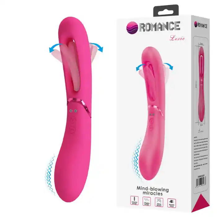 Vibrador Consolador Doble Estimulo Con Lengua Lexie