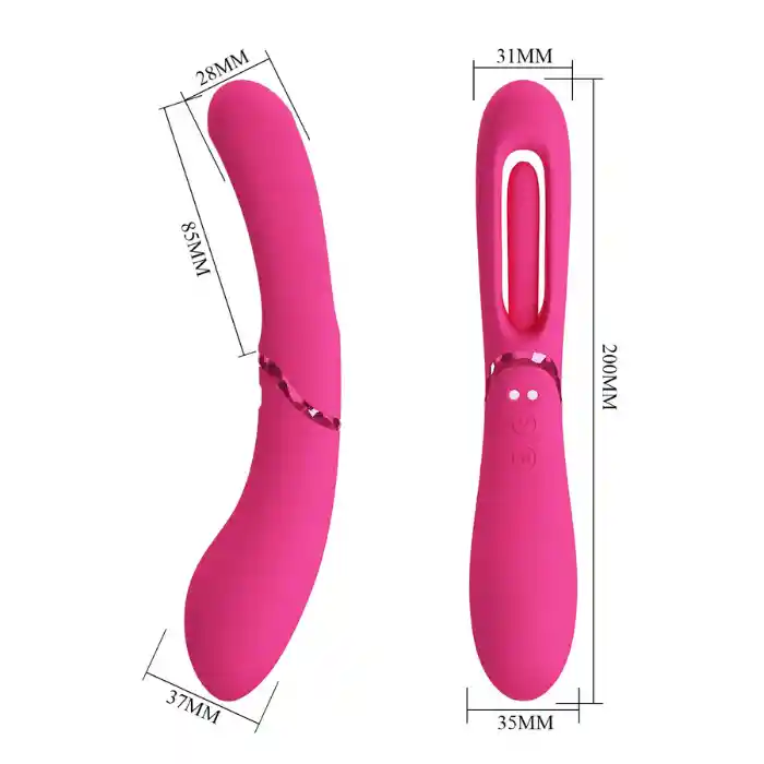 Vibrador Consolador Doble Estimulo Con Lengua Lexie