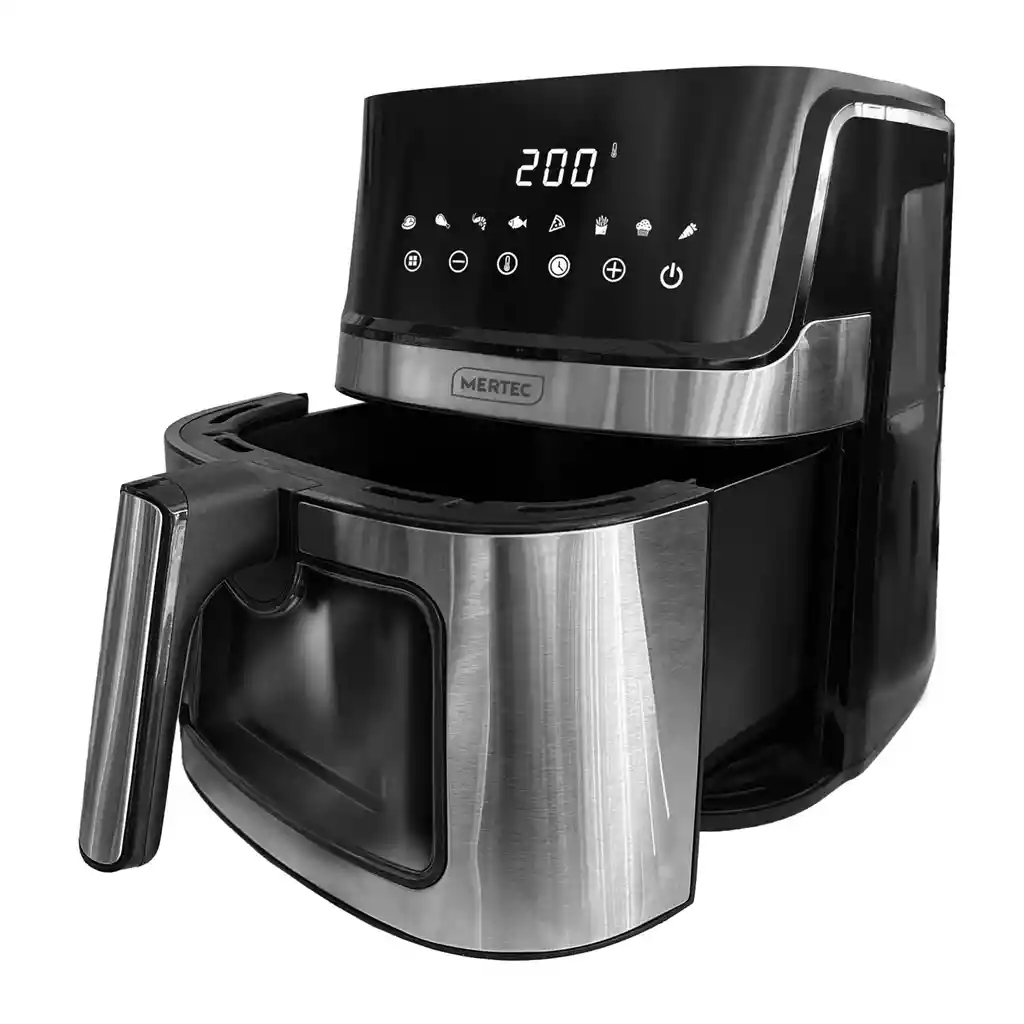 Freidora De Aire Digital 6.5 Litros Mertec 7 Funciones - Acero Inoxidable