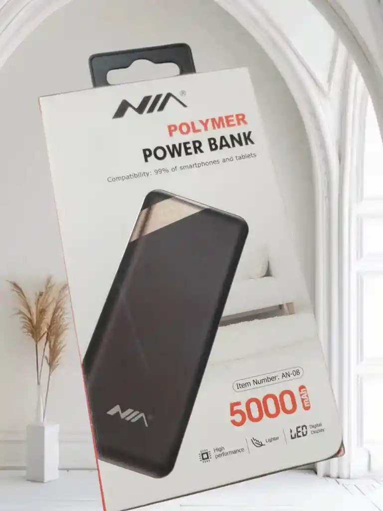 Batería Portátil Power Bank Nia 5000 Mah Digital