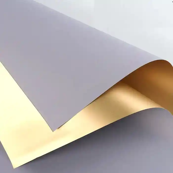 Papel Coreano X 2 Pliegos 58 X 58 Cm Doble Faz Dorado - Plateado