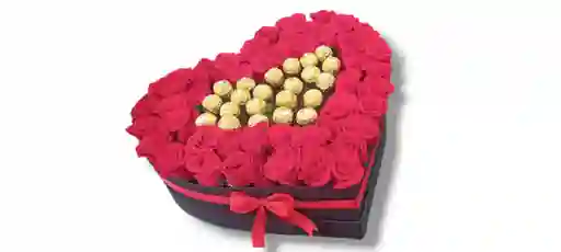 Corazon Rosas Y Chocolates