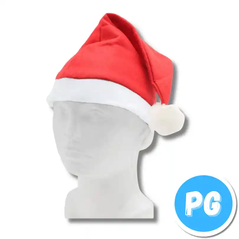 Paquete Gorro Navideño En Tela Rojo Adulto X12 Unds