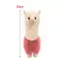 Juguete De Peluche Kawaii Diseño De Llama Blanco Y Rosado De 25 Cm