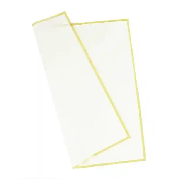 Papel Coreano X 2 Pliegos 58 X 58 Cm Blanco Borde Dorado