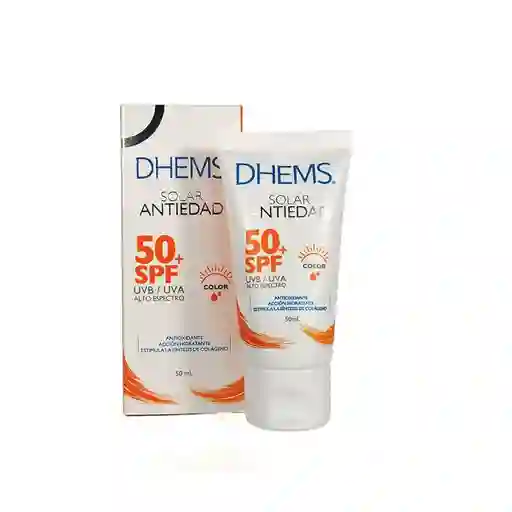 Protector Solar Dhems Antiedad Con Color 50ml