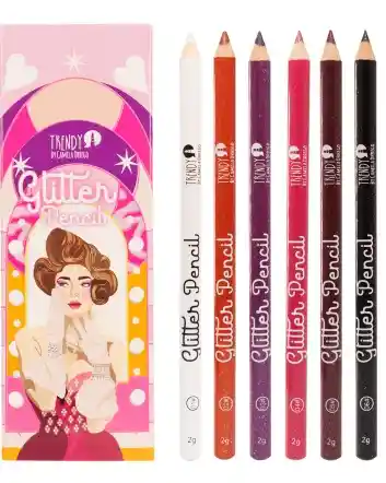 Kit X 6 Delineadores De Ojos Glitter Pencil Trendy Ref Dgp1405