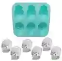 Molde Silicona 3d: 6 Calaveras Hielo, Chocolates, Whisky