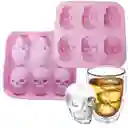 Molde Silicona 3d: 6 Calaveras Hielo, Chocolates, Whisky