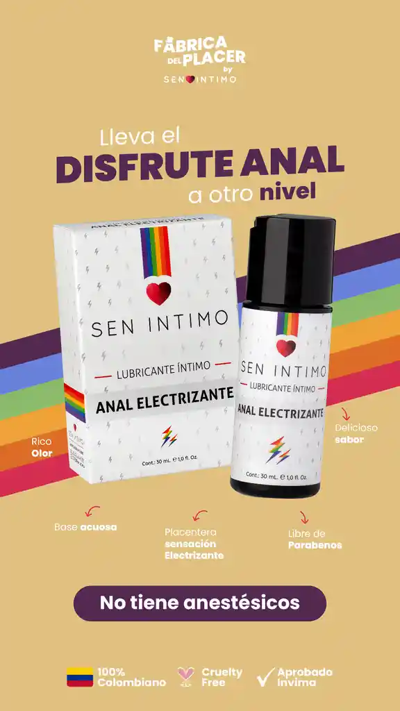 Lubricante Íntimo Anal Electrizante X 30 Ml By Sen Íntimo