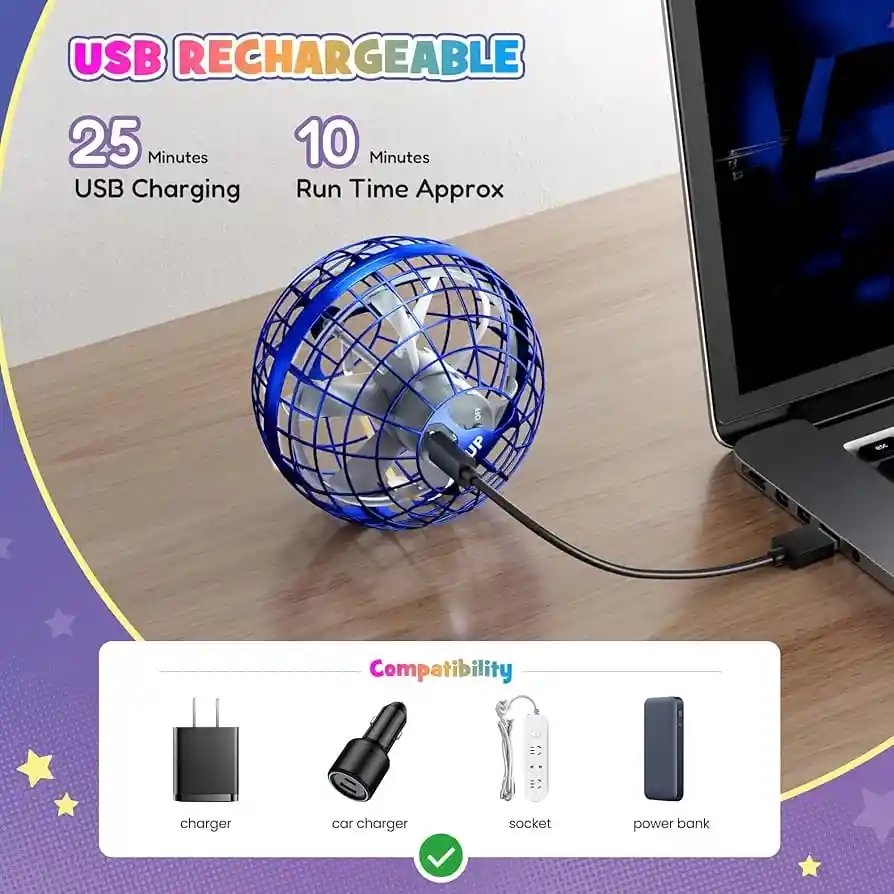 Juguete Bola De Orbe Volador Con Forma De Globo, Mini Dron Controlado A Mano, Seguro Para Niños Y Adultos Al Aire Libre O En Interiores