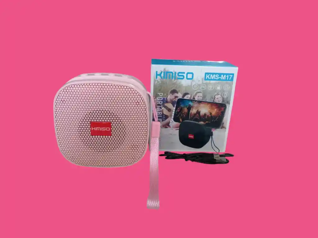 Mini Parlante Kimiso Kms-m17 Bluetooth Con Soporte Para Teléfono (rosado)