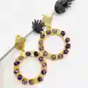 Aretes "rueda" De Amatista