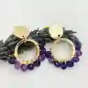 Aretes "tulipán" De Amatista