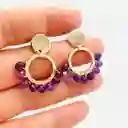 Aretes "tulipán" De Amatista