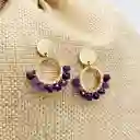 Aretes "tulipán" De Amatista