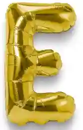 Globo Metalizado 16 Pulgadas Letra E Dorado