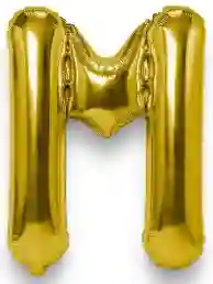 Globo Metalizado 16 Pulgadas Letra M Dorado