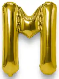 Globo Metalizado 16 Pulgadas Letra M Dorado
