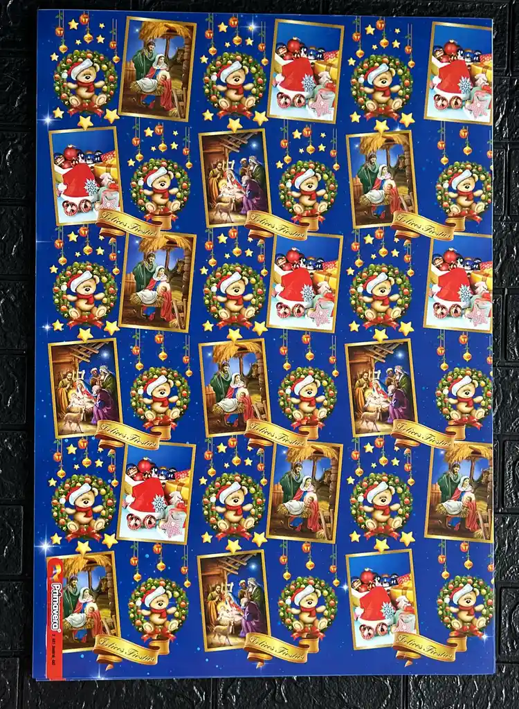 Papel Regalo De Navidad Pliego 49*68 Cm X 5 Unidades