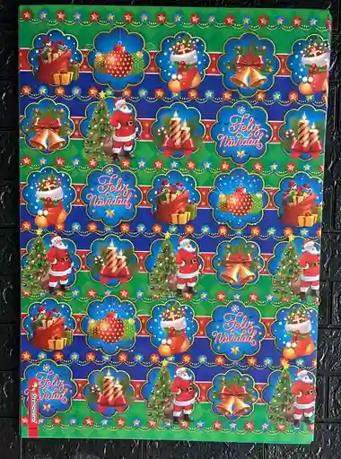 Papel Regalo De Navidad Pliego 49*68 Cm X 10 Unidades