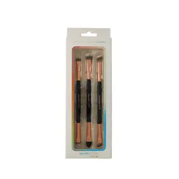 Kit De Brochas Para Ojos Salon Expert Negro Dorado 3 Unidades