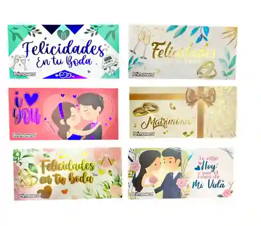 Lluvia De Sobres Matrimonio Diseños Surtidos Lukis X 2 Unidades