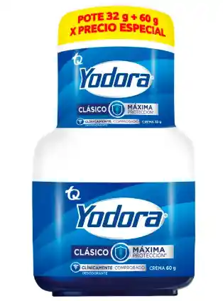 Desodorante En Crema Yodora Clásico X 60 G. Gratis X 32 G