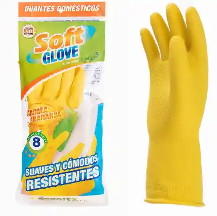 Guante Doméstico Color Amarillo Talla 8