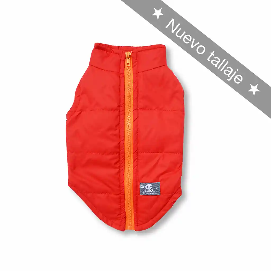 Chaleco Xs Rojo Cremallera