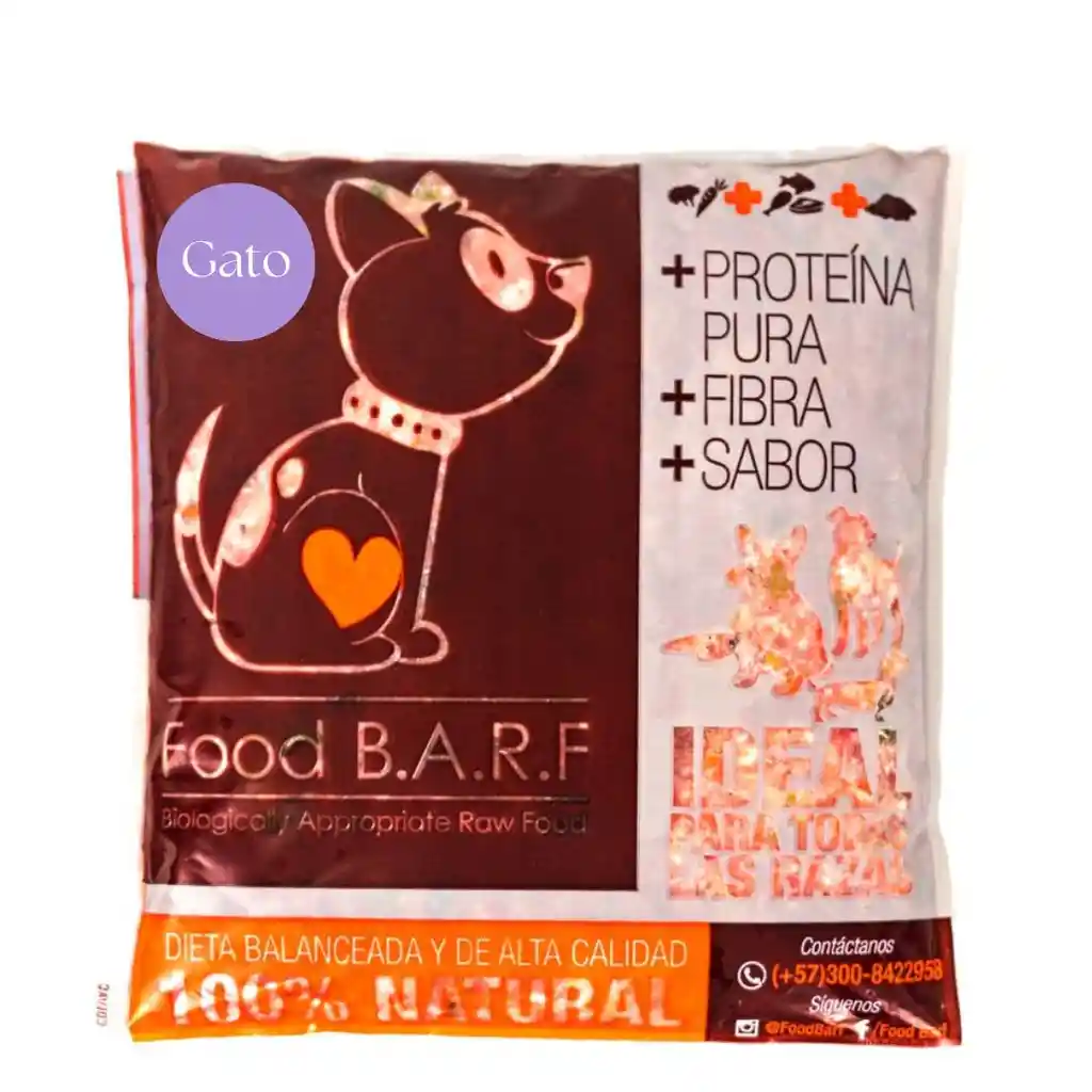 Dieta Barf Para Gatos 600gr