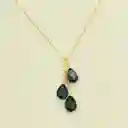 Collar Racimo De Gotas Obsidiana