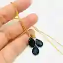 Collar Racimo De Gotas Obsidiana