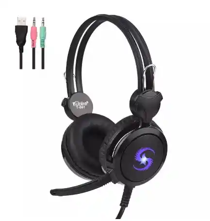 Diademas Gamer Negra Kubite T-591