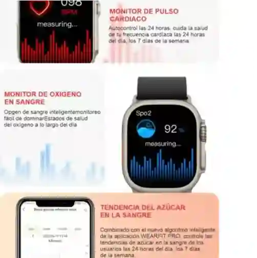 Reloj Smart Watch Ultra Kd99 Llamada Bluetooth Negro