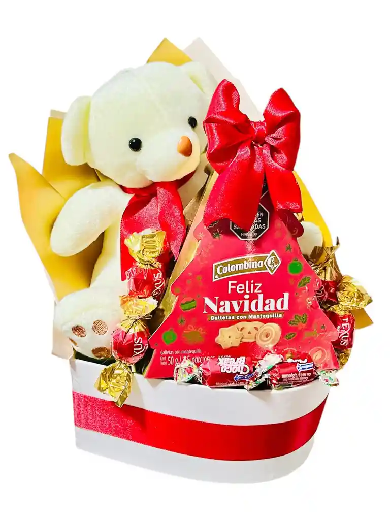 Regalo Super Especial Osito De Navidad Con Galletas - Regalo Navidad - Regalo Cumpleaños