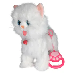 Perro Peluche Camina Canta Ladra Control Remoto Gato Blanco