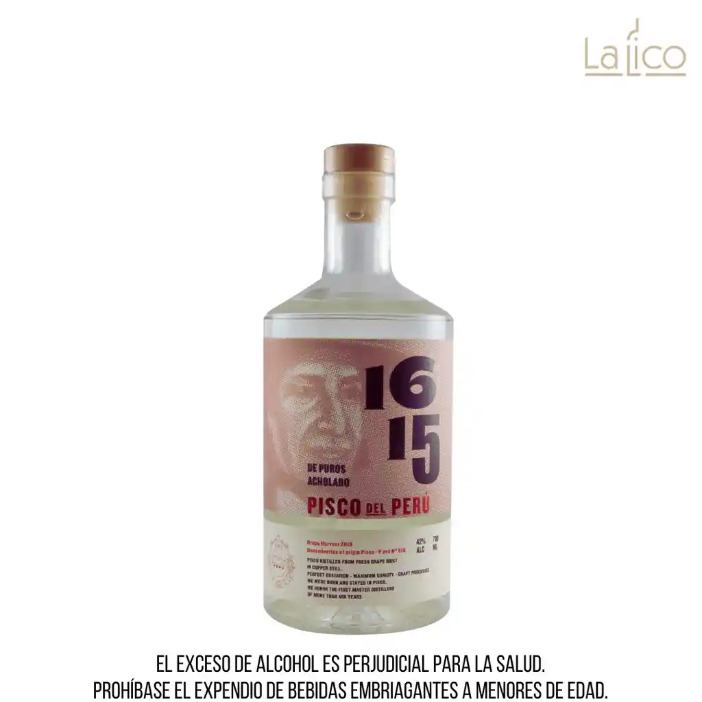 Pisco 1615 Puro Italia Acholado 700ml