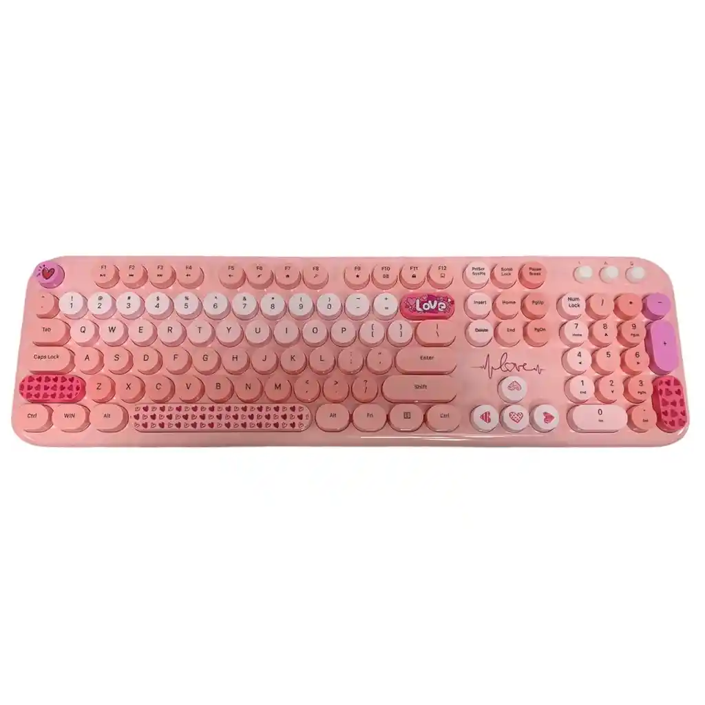 Combo Inalámbrico Teclado Y Mouse Mofii Lovely Silencioso Color Rosa