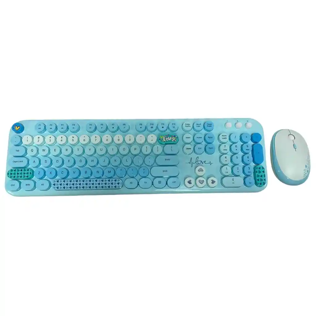 Combo Inalámbrico Teclado Y Mouse Mofii Lovely Silencioso Color Azul