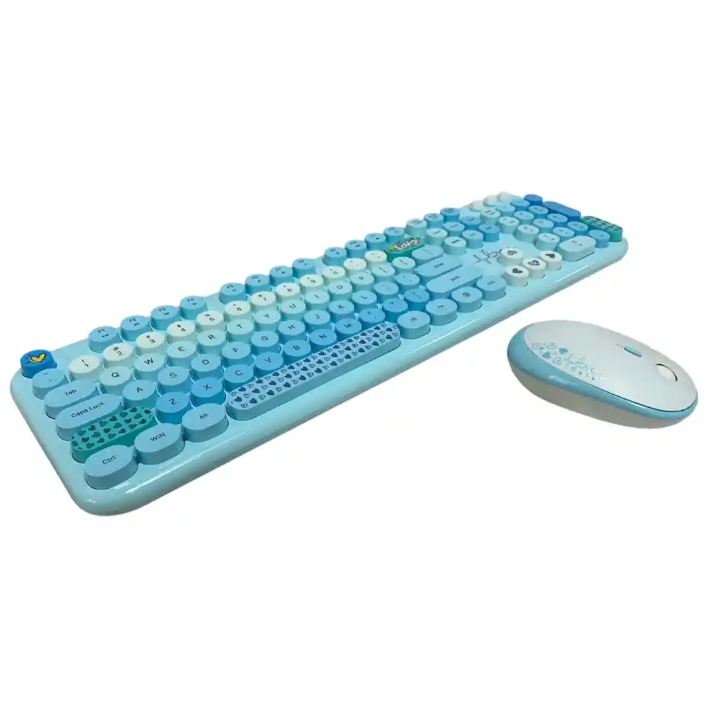 Combo Inalámbrico Teclado Y Mouse Mofii Lovely Silencioso Color Azul