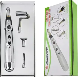 Lápiz Acupuntura 5 Cabezales En 1 Masajeador Eléctrico