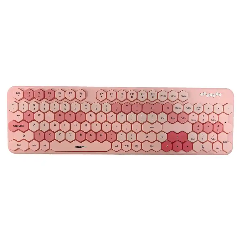 Combo Inalámbrico Teclado Y Mouse Mofii Honey S Silencioso Rosa
