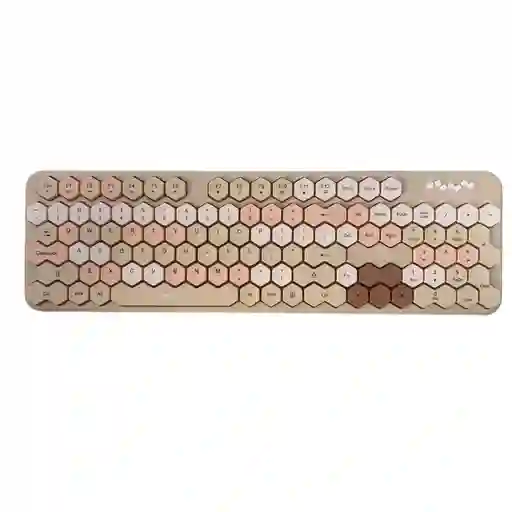 Combo Inalámbrico Teclado Y Mouse Mofii Honey S Silencioso Color Milk Tee