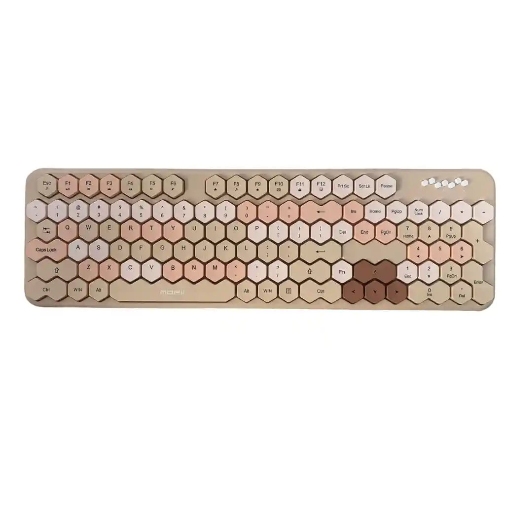 Combo Inalámbrico Teclado Y Mouse Mofii Honey S Silencioso Color Milk Tee